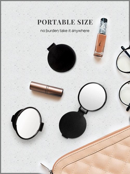 Getinbulk 144 Pcs Compact Mirrors Bulk, Round Pocket Makeup Mirror for Purse(4-Color)