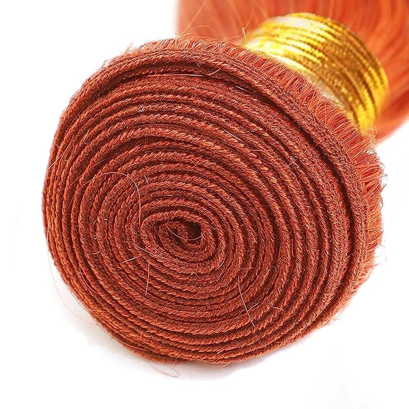 #350 Ginger Orange Bundles Human Hair Deep Wave Human Hair Bundles 12 12 12 Inch Orange Brazilian Hair 3 Bundle Unprocessed Virgin Remy Hair Extensions 50 Gram Per Bundle