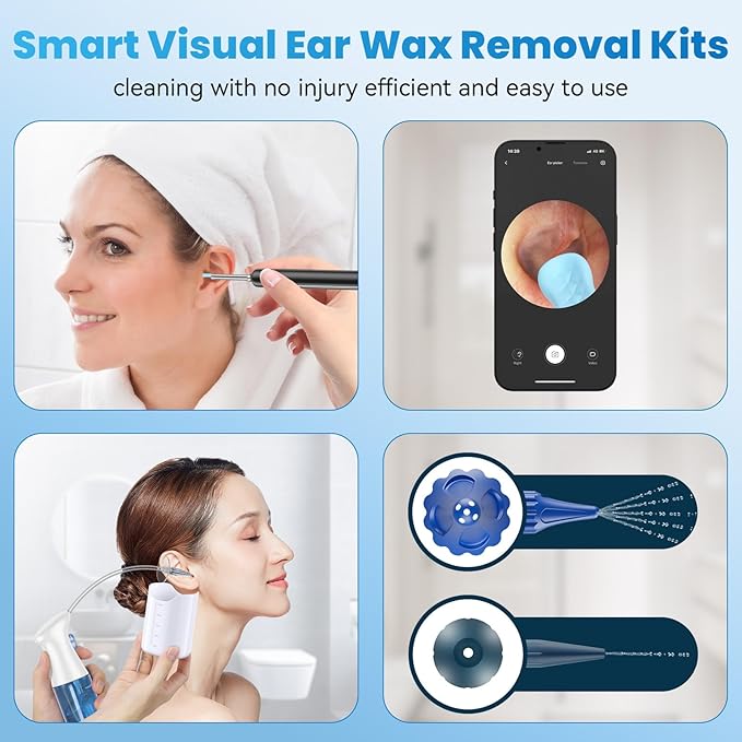 Ear Wax Removal - Ear Cleaner - Ear Camera - FSA HSA Eligible - Ear Wax Removal Kit - Ear Wax Removal Tool Camera - 1080HD Effective for Cleaning Ear Wax Build-Up