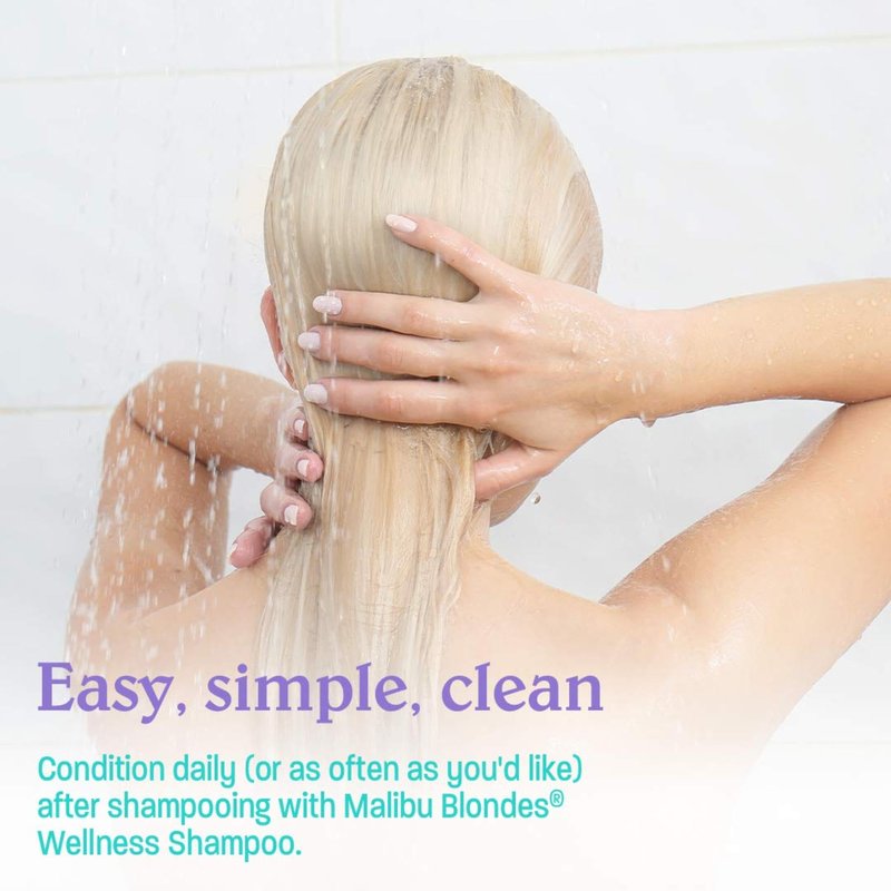 Malibu C Blondes Enhancing Conditioner (9 oz) - Hair Hydrating Conditioner for Natural + Processed Blondes - Protects Hair from Discoloration & Damage