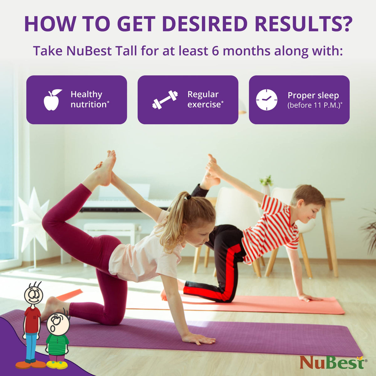 NuBest Tall | Support Bone Strength, Bone Health, Enhanced Immune and Whole Body Wellness with Calcium, Collagen, and Herbs for Ages 5+ & Teens | 60 Capsules