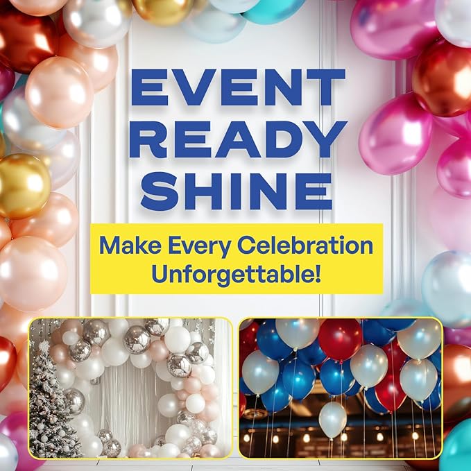 XL Balloon Shine Spray with Dropcloth, 16 oz, 2-Pack - Instant Long-Lasting Gloss for Latex Balloons - No-Wipe, Mess-Free Aerosol - Water-Resistant, Silicone-Based for Party Event Décor, Made in USA