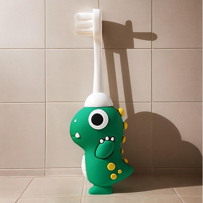 Child Dinosaur Toothbrush – Soft Bristle Tooth Brush, Small Head todler Training Tool, Themed Kids Orall Care | Fun Dinosaur Design For Boys Girls, Promotes Healthy Brushing Habits And Dentall Hygiene