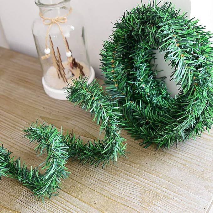Lvydec 72 Feet Christmas Garland Clearance, 4 Strands Artificial Pine Garland Soft Greenery Garland for Holiday Wedding Party Decoration, Outdoor/Indoor Use
