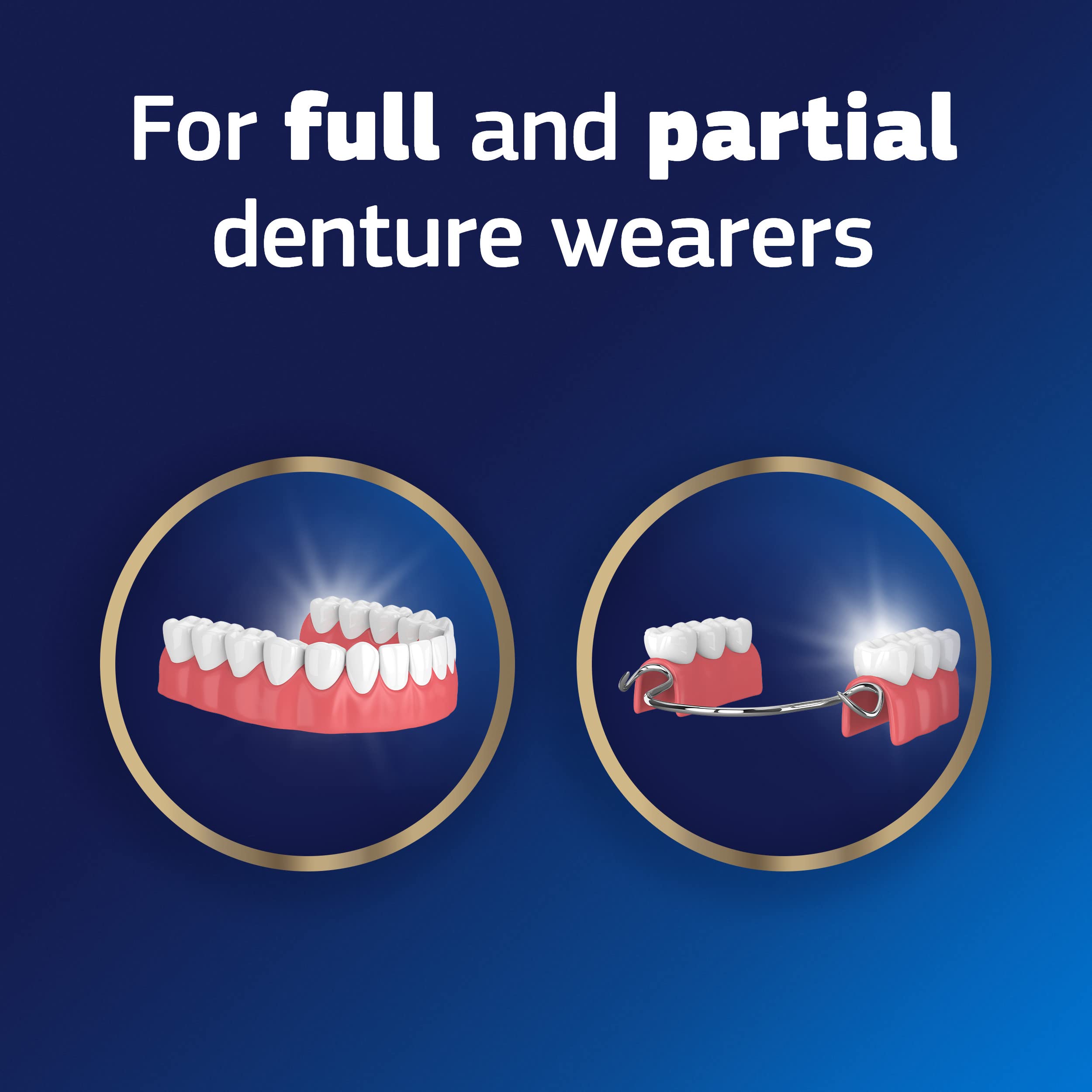 Ultra Max Hold Plus Scope Secure Denture Adhesive for Full and Partial Denture Wearers, Blue, 1.8oz 4 Pack