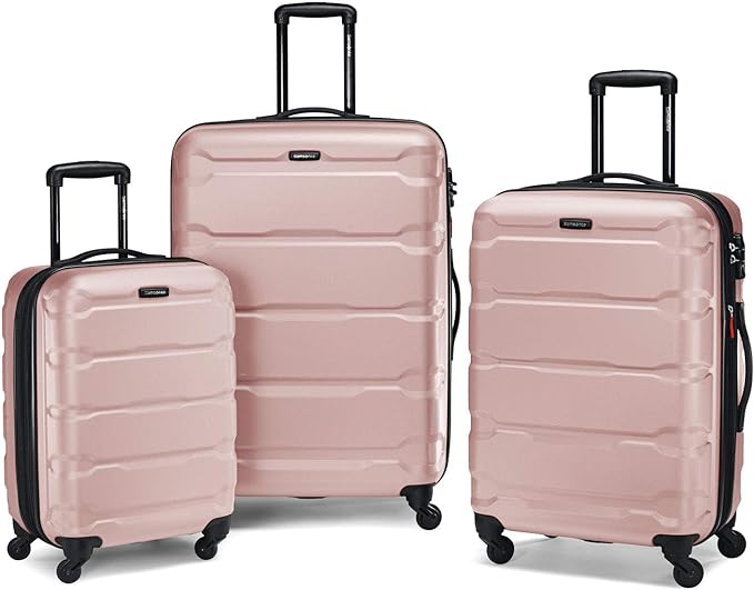 Samsonite Omni 3 Piece Hardside Luggage Nested Spinner Set (20"/24"/28") Pink