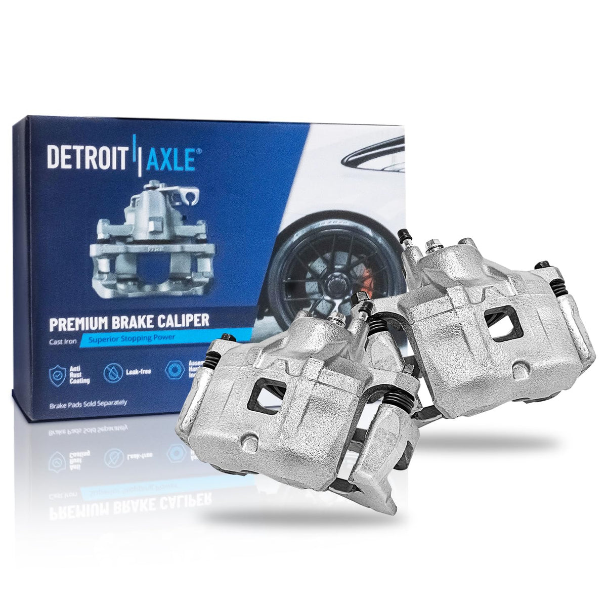 Detroit Axle - Front 2pc Brake Calipers for Chrysler 200 Cirrus Sebring Dodge Avenger Caliber Compass Jeep Patriot, 2 Disc Brake
