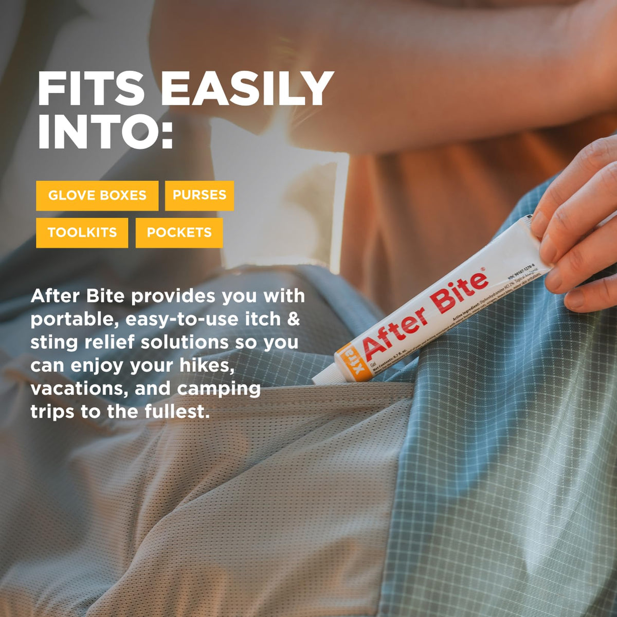 After Bite Xtra Formula - Itch Relief with Diphenhydramine HCl - Ideal for Mosquito & Fire Ant Bites, Bees & More - Portable Gel Formula - 0.7 oz (4 Pack)