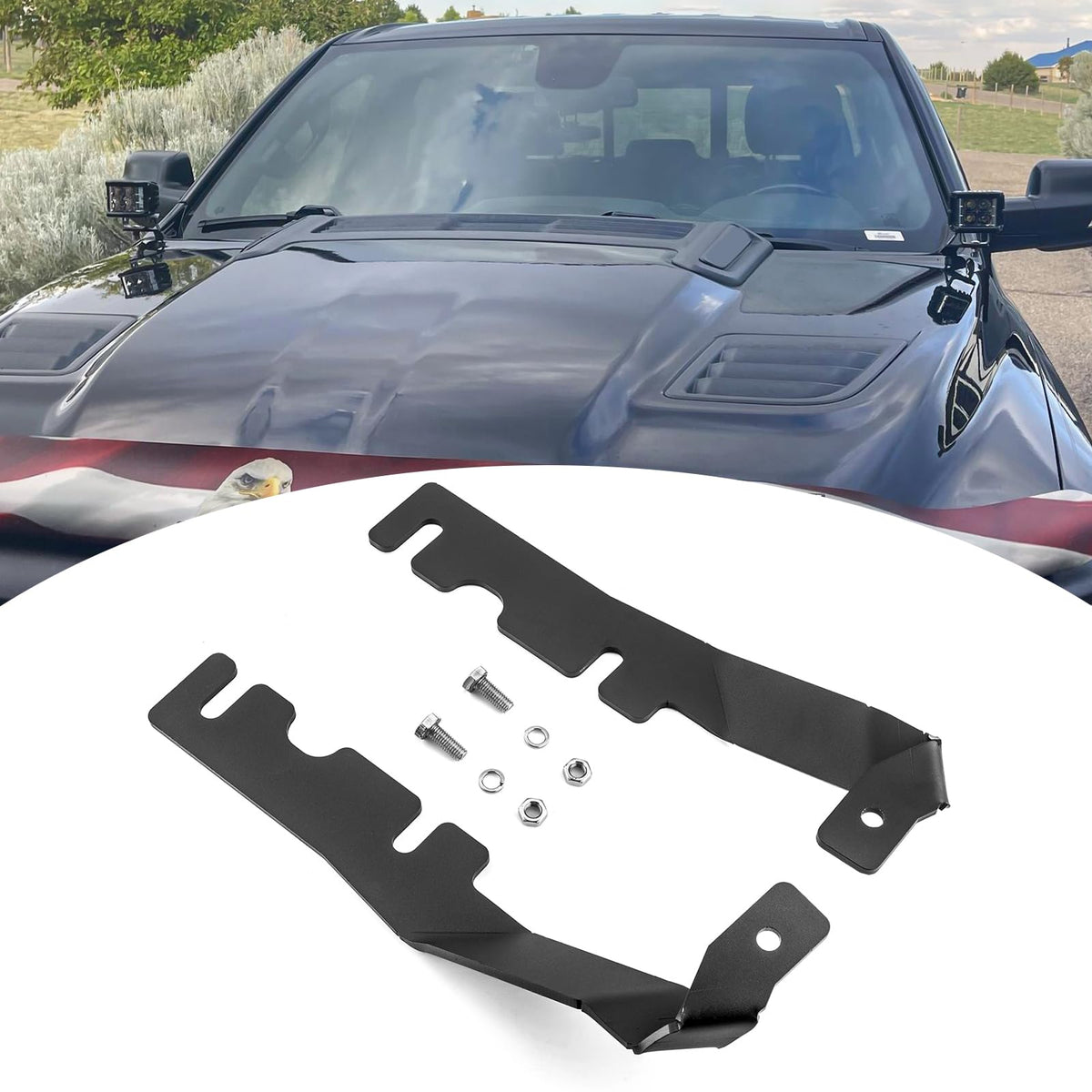 Wsays Ditch Light Mounting Bracket Compatible with Dodge RAM 1500 2019-2024 Not Fit RAM 1500 Classic 2019-2024