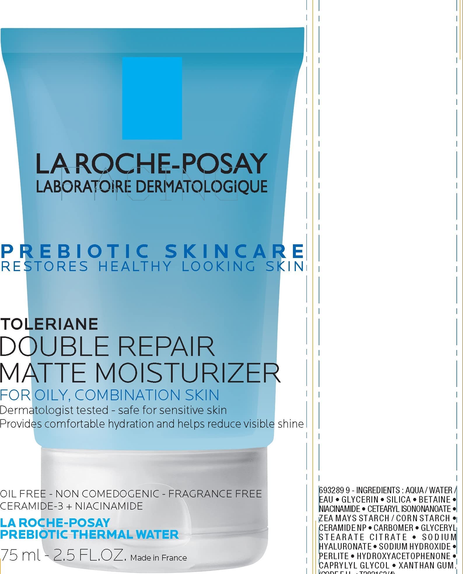 La Roche-Posay Toleriane Double Repair Face Matte Moisturizer, 2.5oz