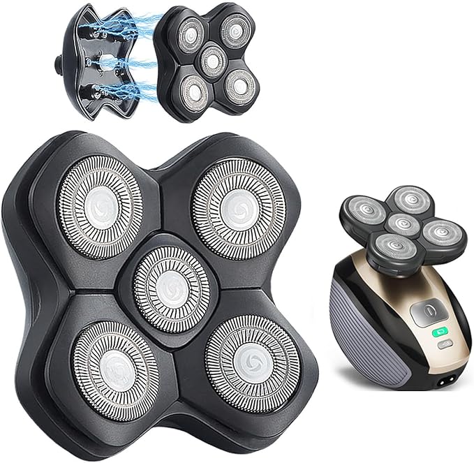 WAHFOX Magnetic 5 Heads Shaver Replacement Heads Compatible with Bird Freedom Shaver
