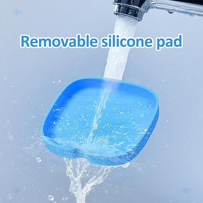 Retainer Case Slim Aligner Case with Vent Holes Removable Inner Tray Silicone for Easy Cleaning (1Pack Black Blue)