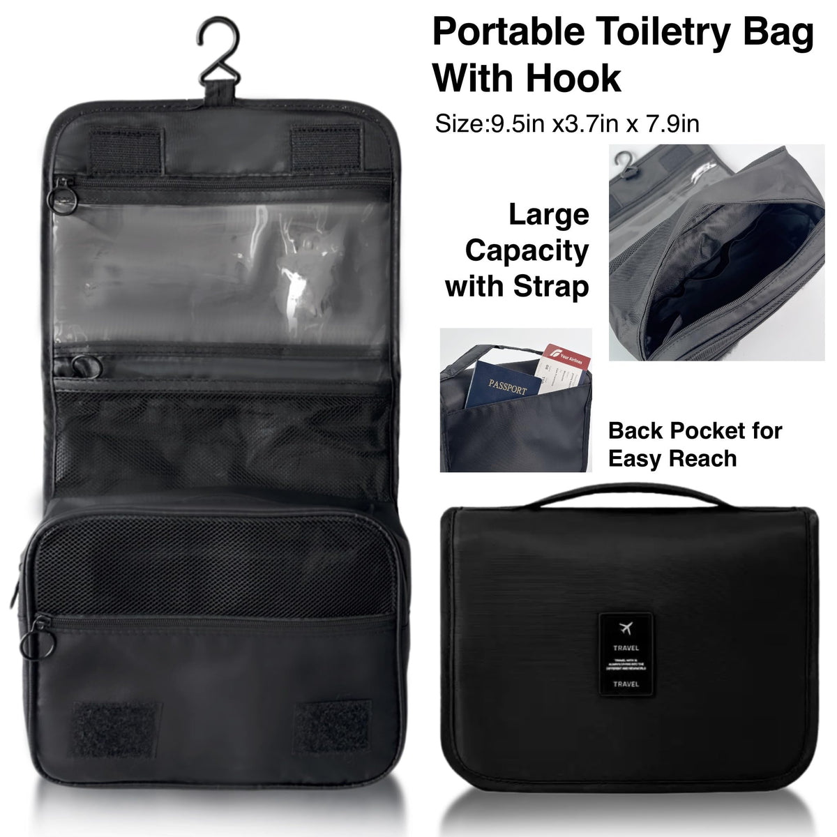 Travel Kit 39 Essentials for Travel Emergency, Large Capacity Toiletry Bag, All Purpose Grooming Set, Airplane Pillow Kit, TSA Approved (Pearl Bisque Beige)
