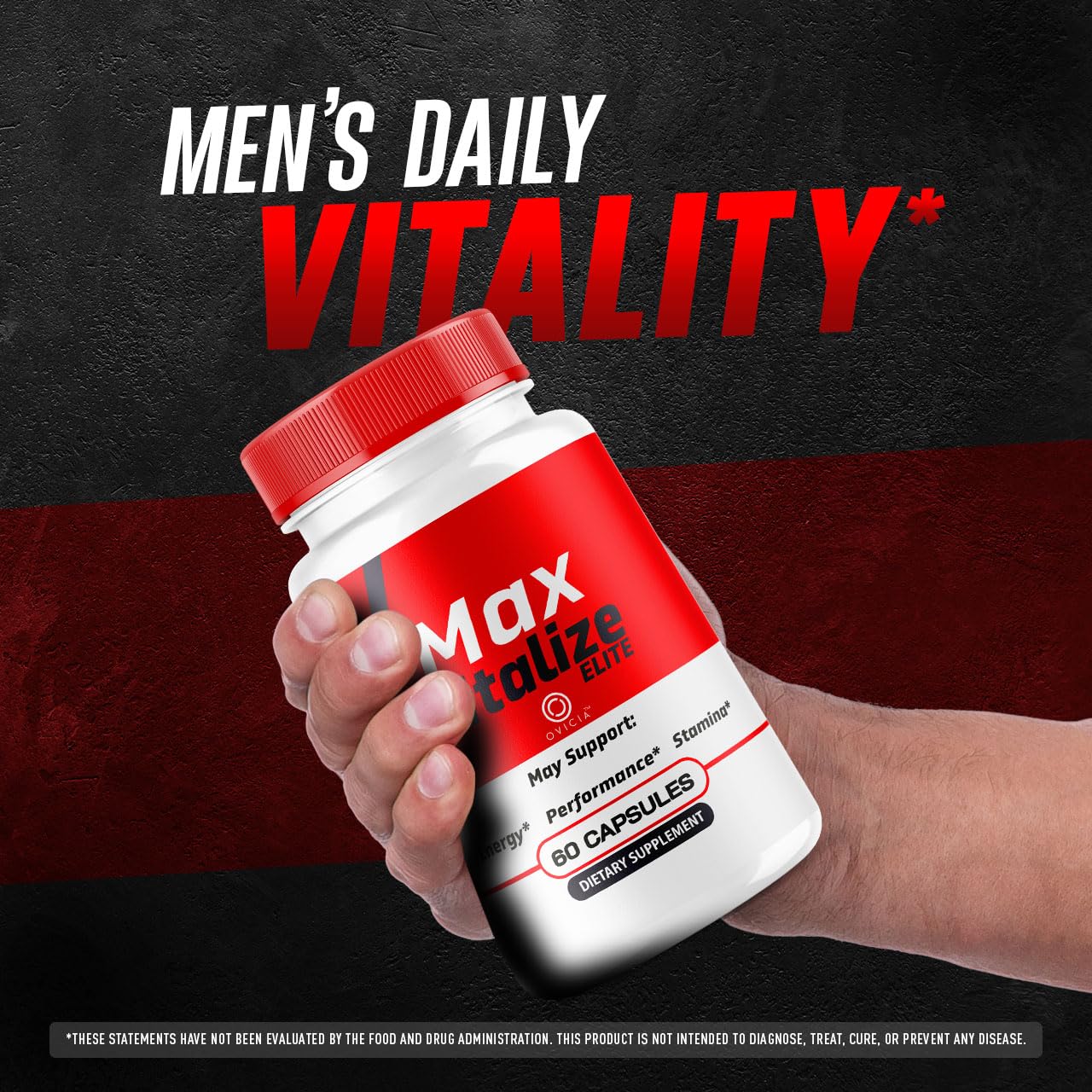 (3 Pack) Max Vitalize Capsules Support Advanced Formula - MaxVitalize Premium Pills All Natural Ingredients Maximum Strenght, Daily Support for Overall Health & Wellness 180 Capsules for 3 Months