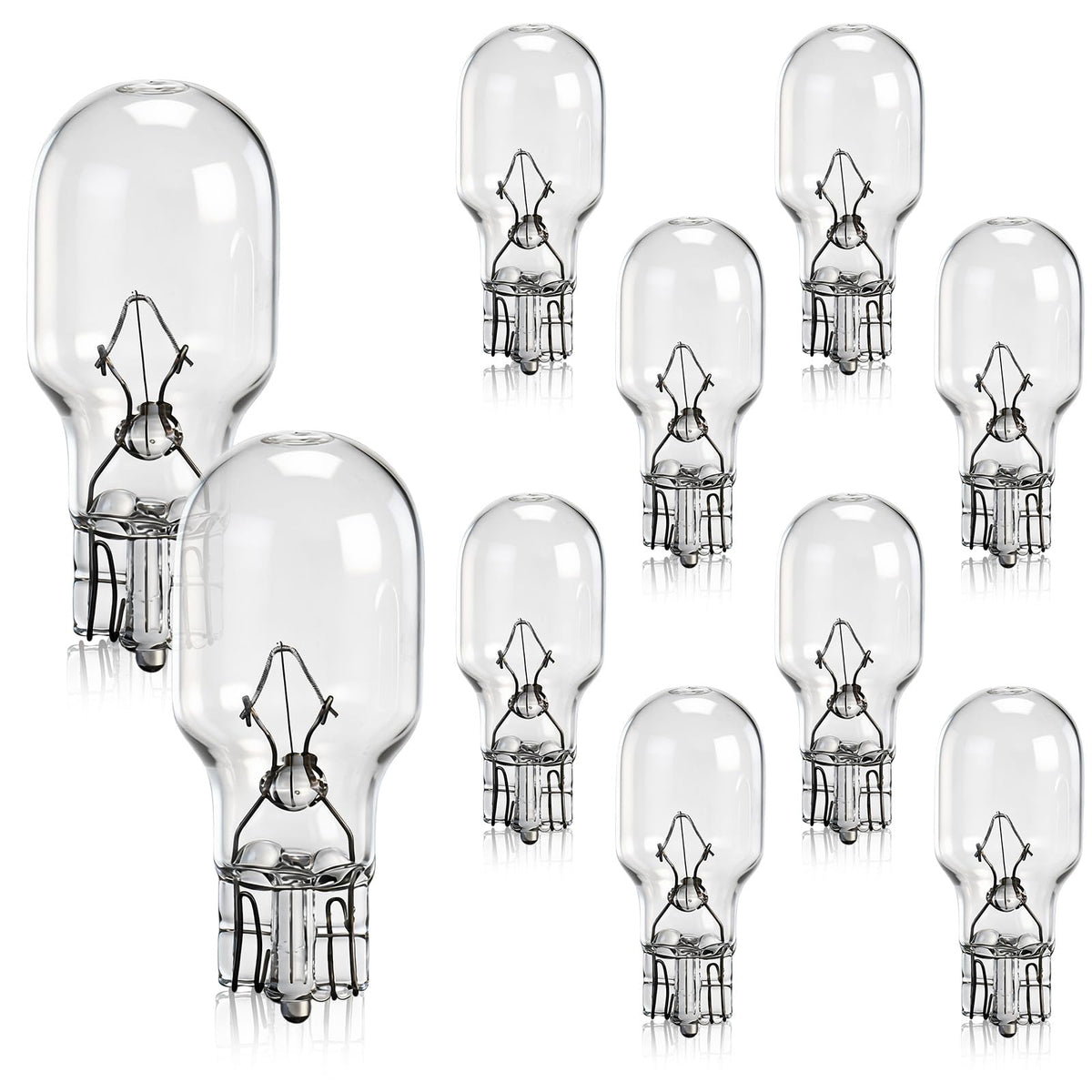 Lewtemi 10 Pack 912 Bulb, T15 12v 16w Compatible with 54766, 912 Light Bulbs for Backup/stop/trunk Cargo/signal Auto Rv Camper D