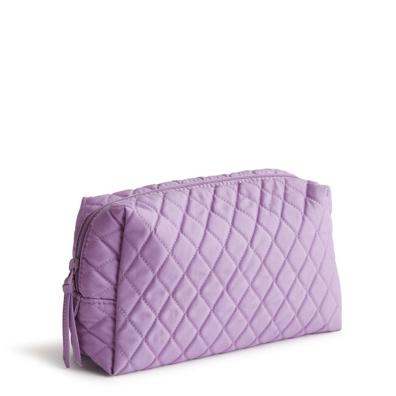 Vera Bradley Women's Premium Cotton Medium Cosmetic, Purple Rhapsody, One Size