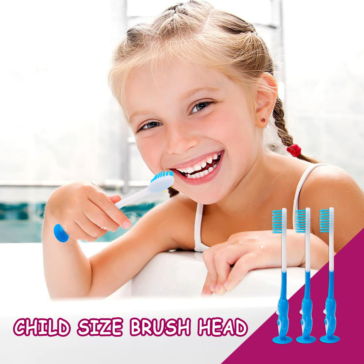 200 pcs Disposable Kids Toothbrushes Individually Wrapped, Toothbrushes for Age 2+ Children Toothbrush Set Soft Bristles Boys Girls Colorful Toothbrush with Suction Cup