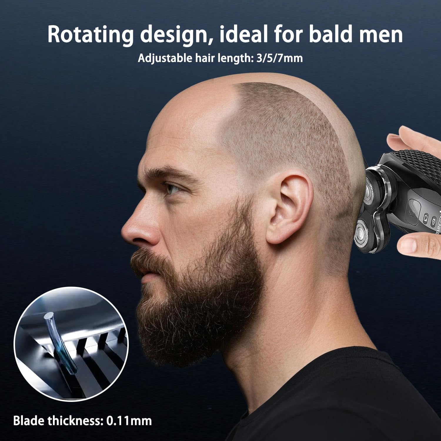 Pinkind Replacement Blades Compatible with Remington Balder Pro Head Shaver Model XR7000, 5 Dual Track Heads for Remington Shaver, Precision Electric Shaving for Bald Men,2 Pack