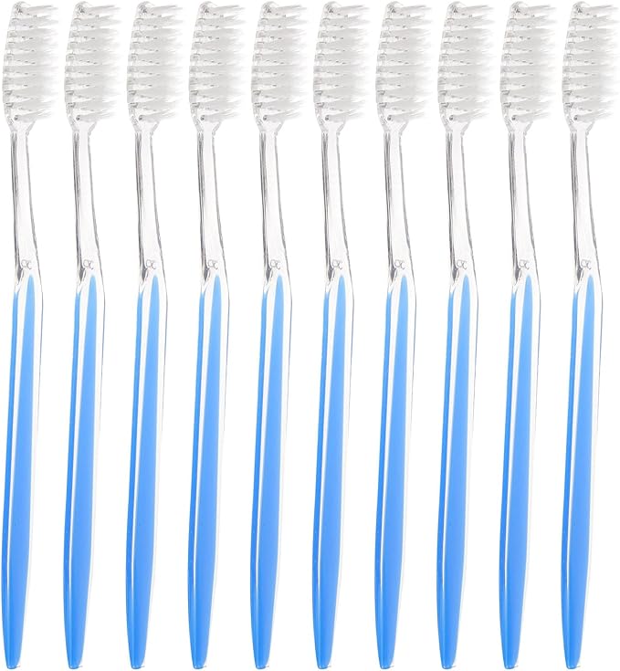 Gogogmee 50Pcs Disposable Toothbrushes Soft Bristles Travel Size Portable Oral Cleaning Brushes for Camping Hotel Use On-The-Go Personal Care