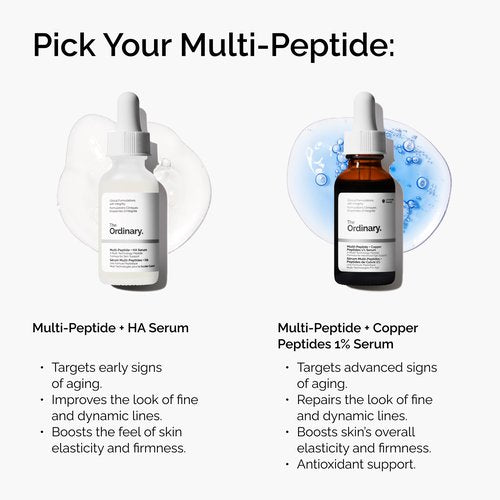 The Ordinary Multi-Peptide + Copper Peptides 1%, Anti-Aging Serum for Fine Lines and Skin Elasticity, 1 Fl Oz (Pack of 2)