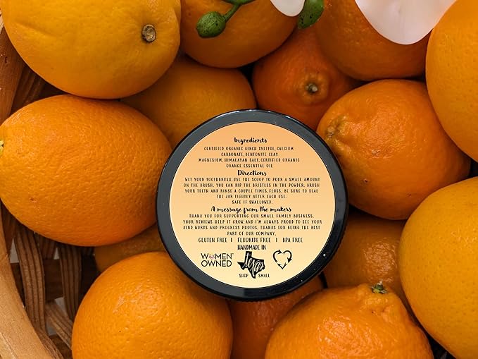 Simply Sooney Fluoride Free Remineralizing Tooth Powder Kid Safe Orange Formula Value Size Up to 6 Month Supply I for Naturally Stronger Teeth I Healthier Gums I Brighter Smile