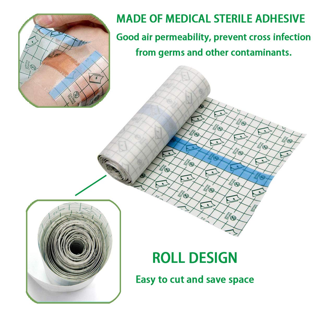 Tattoo Aftercare Bandage Roll 6" x 10 Yard - Waterproof Transparent Film for Tattoo Initial Healing and Skin Repair Adhesive Tattoo Supply Wrap