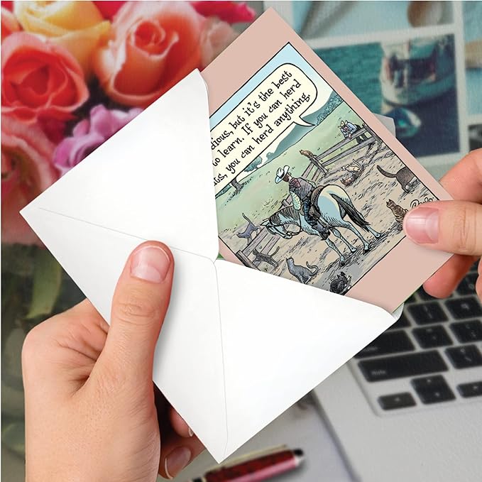 NobleWorks Pack of 3 Funny Birthday Greeting Cards with Envelopes (1 Designs, 3 Each) Herd Anything C9285BDG-C3x1