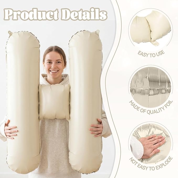 40 Inch Beige HOME Balloons, Large Cream Letter Balloon for Housewarming Party Decor, Ivory White New Home Welcome Balloon Banner Balloons Sign for Sweet House Warming Homecoming Party Decorations