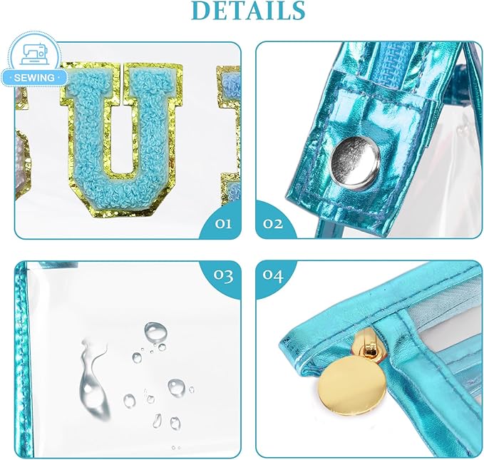 COSHAYSOO Sunscreen Bag Clear Makeup Toiletry Pouch Beach Vacation Essentials for Women Teen Girls Trip Gifts Summer Pool Travel Must Have Accessories Waterproof Stuff