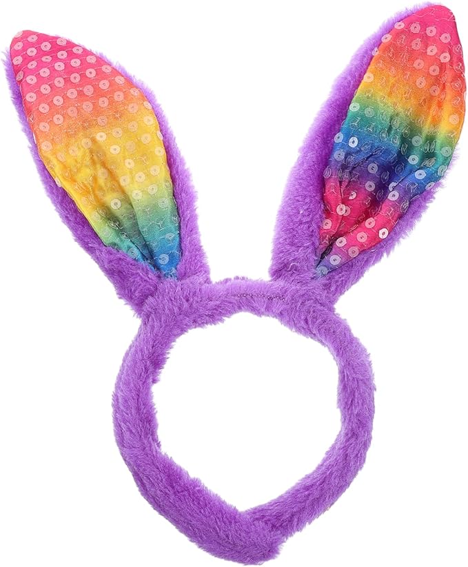 PartyKindom Easter Ears Headbands for Boy Cute Gradient Color Hair Hoops for Spring Celebrations for Easter Parties and Fun