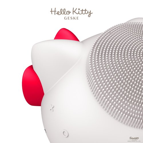 GESKE x Hello Kitty SmartAppGuided™ Sonic Facial Brush | 4 in 1 | Electric Facial Cleansing Brush | Cleansing Brush | Vibrating Facial Brush | Skin Cleansing | Skincare | Gentle Face-Cleansing