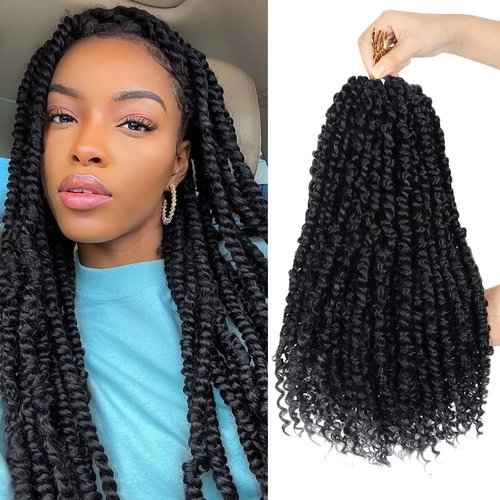 16 Packs Ombre Gold Pre-Looped Passion Twists Braiding Synthetic Hair, Pre-Twisted Passion Twist Hair 18 Inch & 24 Inch, Passion Twist Crochet Hair for Black Women Crochet Passion Twist Hair Extension
