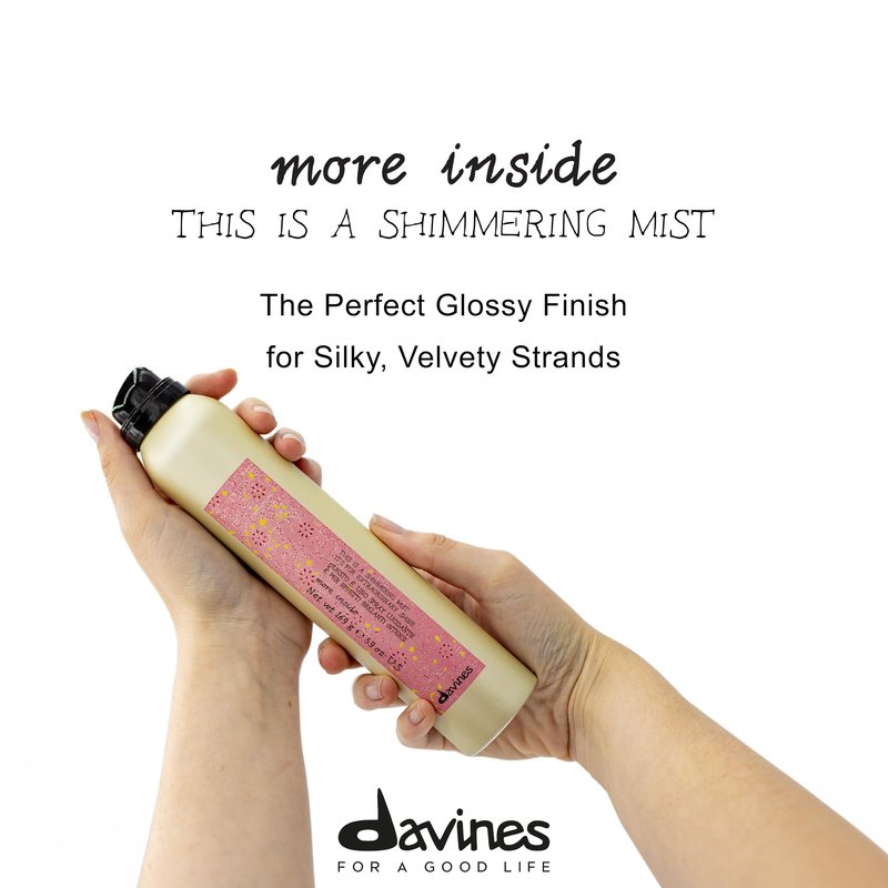 Davines This Is A Shimmering Mist, No Hold Shine & Gloss Spray - Adds Instant Shine & Velvety Feel - Anti-Frizz & Anti-Static Finish, 5.9 Fl Oz