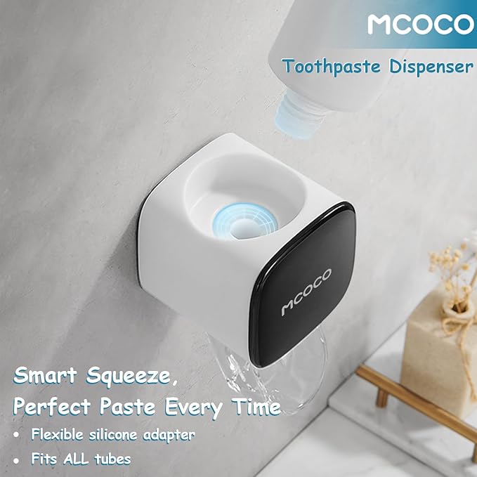 Toothpaste Squeezer Minimalist Toothpaste Squeezer Wall Mounted for Bathroom 1 Pcs Grey