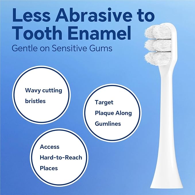 Ultra Soft Replacement Toothbrush Brush Heads Compatible for Sonicare Electric for Sensitive Teeth Gums Care(8 Pcs)