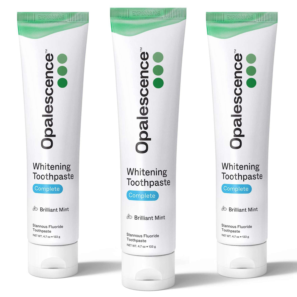 Opalescence Complete Stannous Fluoride Toothpaste, Whitening & Gum Health, 4-in-1 Formula, Helps Prevent Gingivitis, Reduces Sensitivity, Anticavity, (3 Units) Dentist-Developed, Mint, 4.7 oz - 6365-3