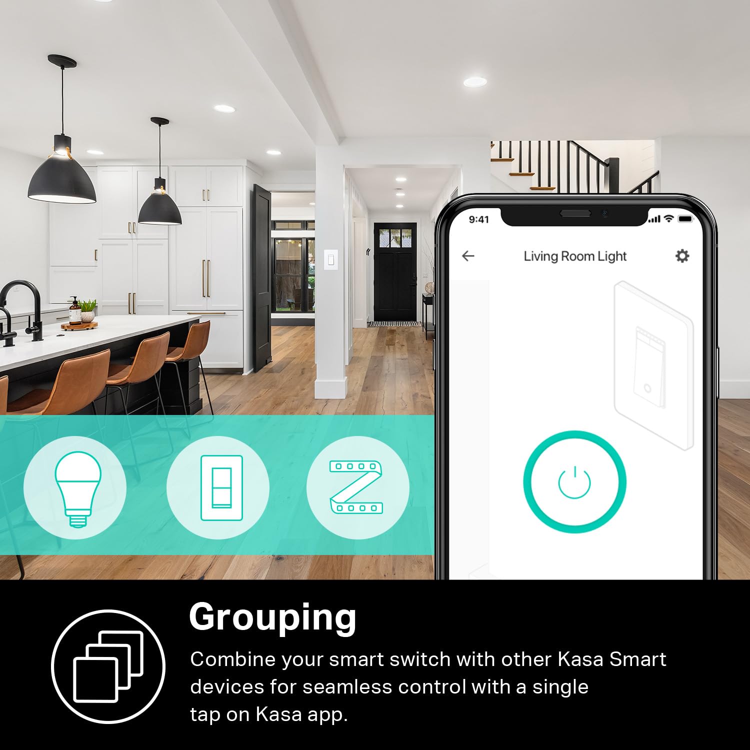 Kasa Smart Dimmer Switch HS220P3, Single Pole, Needs Neutral Wire, 2.4GHz Wi-Fi Light Switch Works with Alexa and Google Home, UL Certified,, No Hub Required, 3-Pack