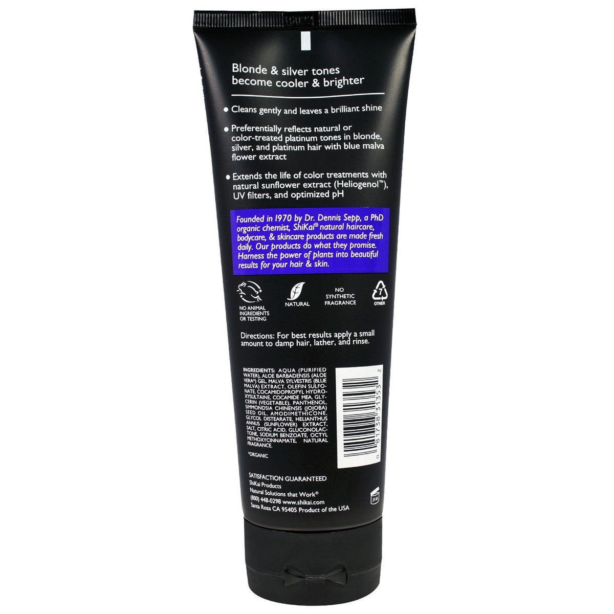 Shikai Color Reflect Platinum Shampoo and Shikai Color Reflect Daily Moisture Conditioner Bundle With Blue Malva, Avocado Oil, Panthenol (Provitamin B5) and Shea Butter, 8 fl. oz. each