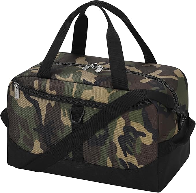 Apenze Small Gym Bag 14 inch lightweight Carry On Mini Duffel Bag with D-Ring for Travel Sport - Camouflage