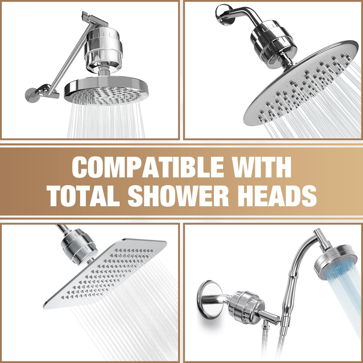 25-Stage Shower Filter prevents scale buildup,Revitalize Hair Skin & Nails with Purifying Water, softener hard water,99% Lead Chlorine, Fluoride & Chemicals removed. High-Output Fan Technology,Chrome