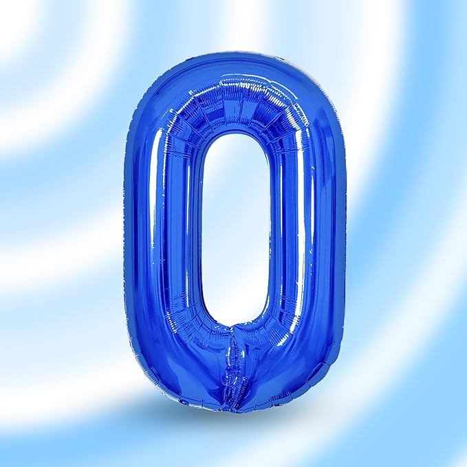 Number Balloons Navy Blue Balloons - Giant Number 10 Balloon, 10 20 30 40 50 Numbers Balloon Birthday Decorations, Blue Party Supplies for Boy Men