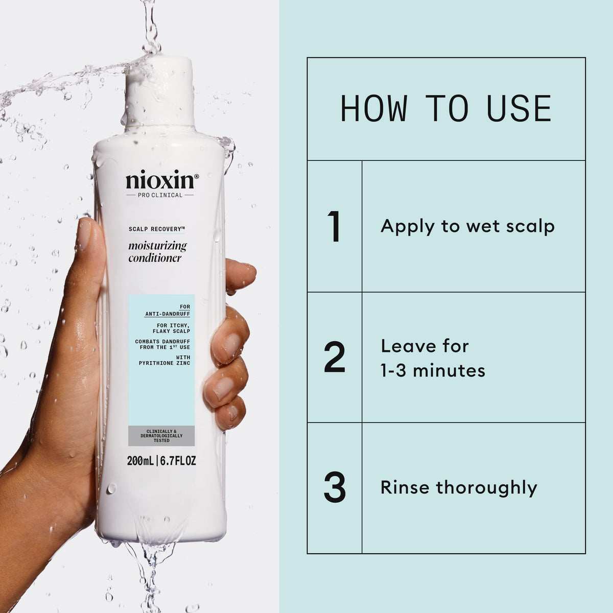 Nioxin Scalp Recovery System Moisturizing Conditioner | With Pyrithione Zinc and Green Tea Extracts | 6.7 Fl oz.