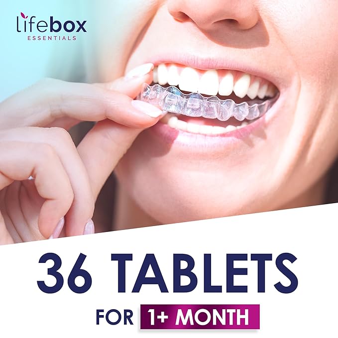 Retainer Cleaner Tablets - 36 Denture Cleaning Tablets & Aligner Cleaner - Removes Odors & Stains – For Aligners, Retainers, Dentures, Night Guards - Mint Flavor
