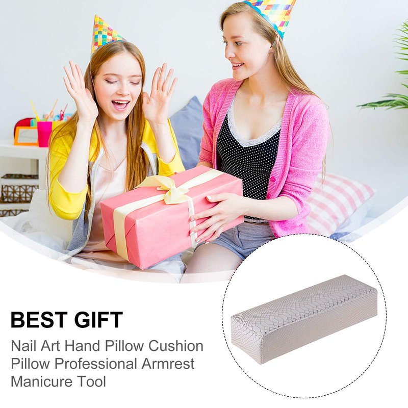 Beaupretty Manicure Hand Pillow Cushion 11.41X3.74X2.55In Nail Art Hand Rest Portable Professional Armrest for Nail Techs Salon Use