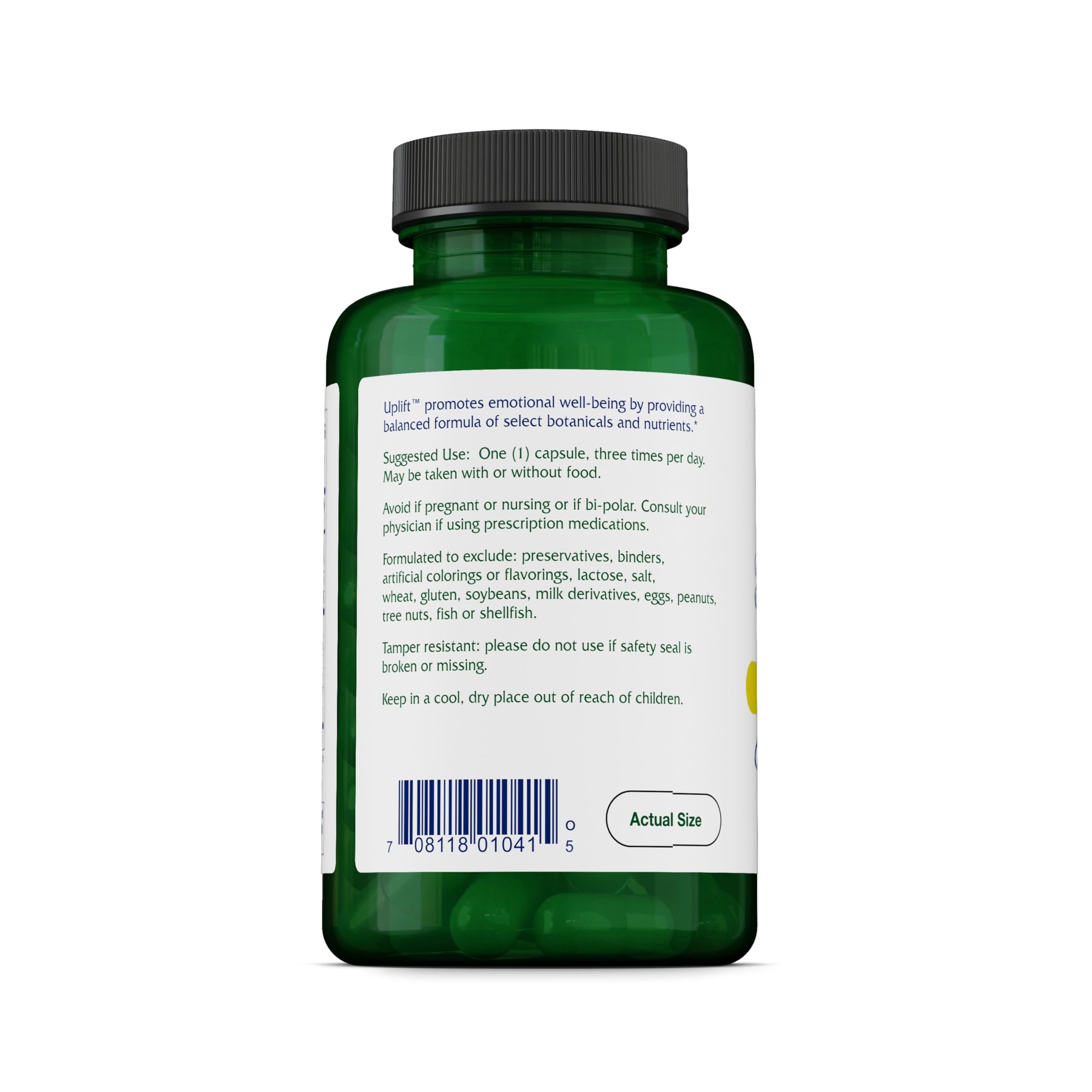 Vitanica Uplift, Mood and Emotional Support, Vegan, 120 Capsules