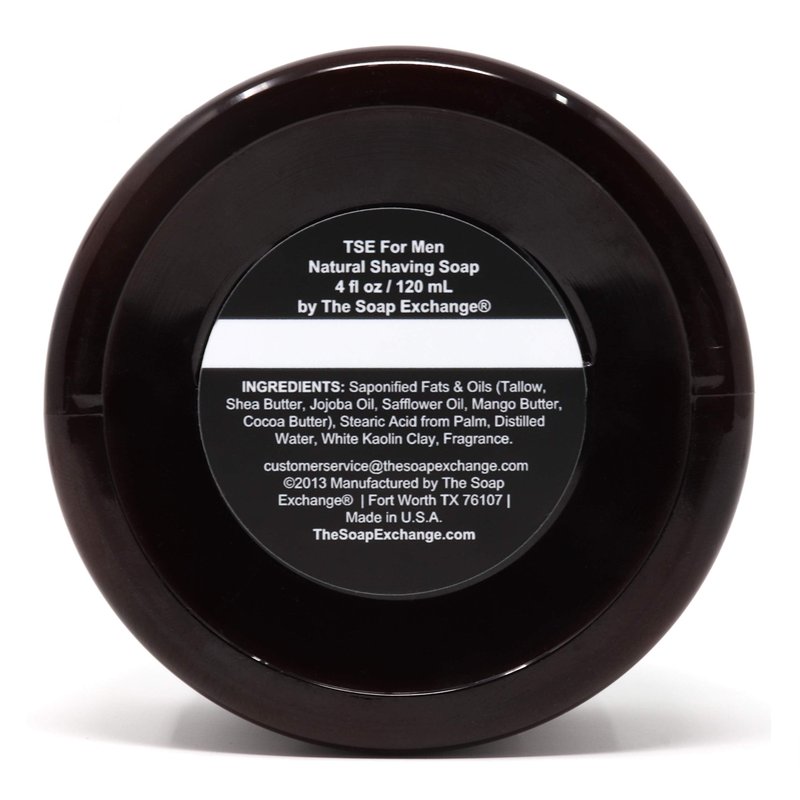TSE for Men Nag Champa Shaving Soap with Tallow and Shea Butter. Natural Ingredients for Rich Lather and a Smooth Comfortable Shave. Artisan 4.5 oz Semi-Soft Italian Style. Made in the USA.