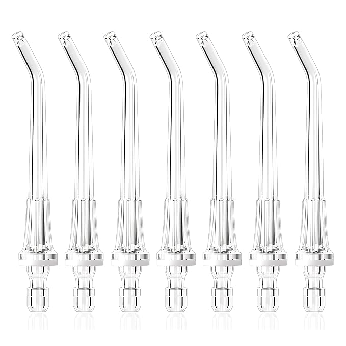 Water Flosser Replacement Heads Compatible with Onlyone FC5090, 7 Pack Classic Jet Tips for Oral Irrigator(7 Classic Jet Tips + Storage Case Bundle)