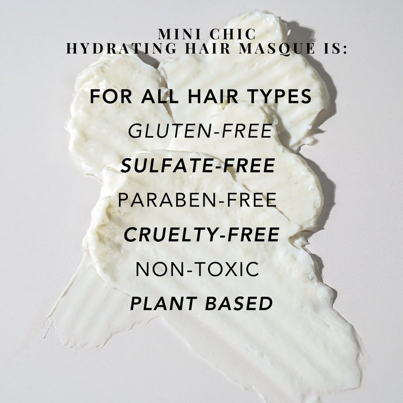 BE CHIC Mini Hydrating Hair Masque – Plant-Based, Damage Repair, Deep Conditioning, TSA-Approved, For All Hair Types