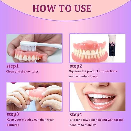 2PCS Thermoplastic Denture Adhesive, Extra Strong and Durable Denture-Adhesive, Ultra Max Hold Adhesive, Can Last Up to 4 Days, Suitable for All Ages