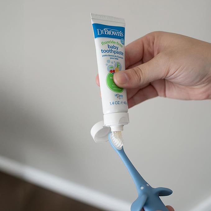Dr. Brown's Infant-to-Toddler Toothbrush Set, 1.4 Ounce, Blue